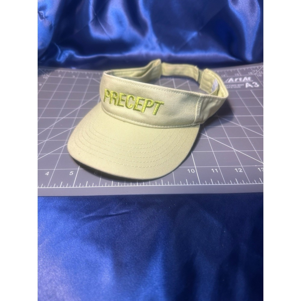 Precept Avocado Green Adjustable Golf Visor Cap Hat Hook/loop Closure